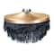 Hello Honey® 16" Charcoal Metal Pendant Light with Fringe